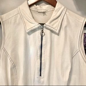 Vintage 1/3 Zip Down Jean material Tunic 70’s